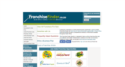 Desktop Screenshot of franchisefinder.co.za